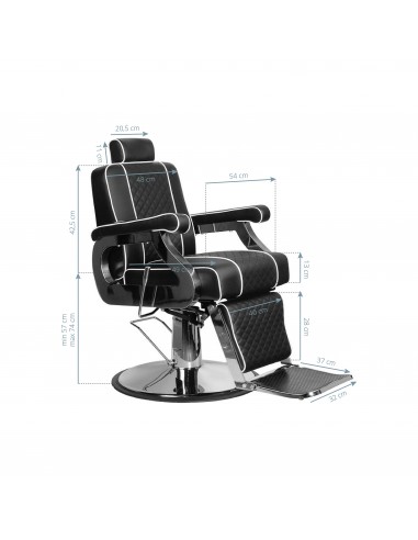Gabbiano barber chair paulo black
