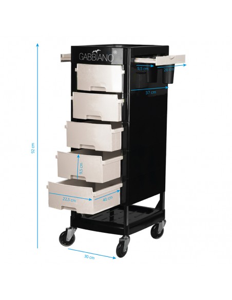 Gabbiano hairdressing assistant ft65 black / white