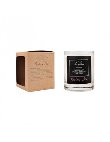 Apis natural soy candle raspberry glow 220g