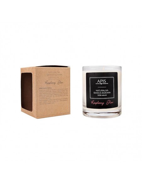 Apis natural soy candle raspberry glow 220g