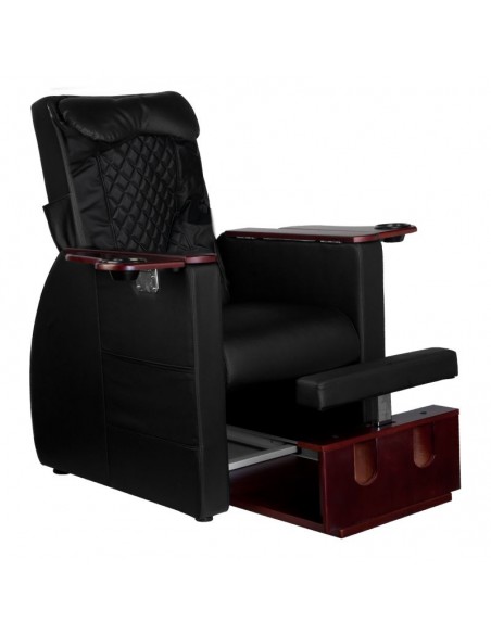 Spa chair for pedicure with back massage azzurro 101 black
