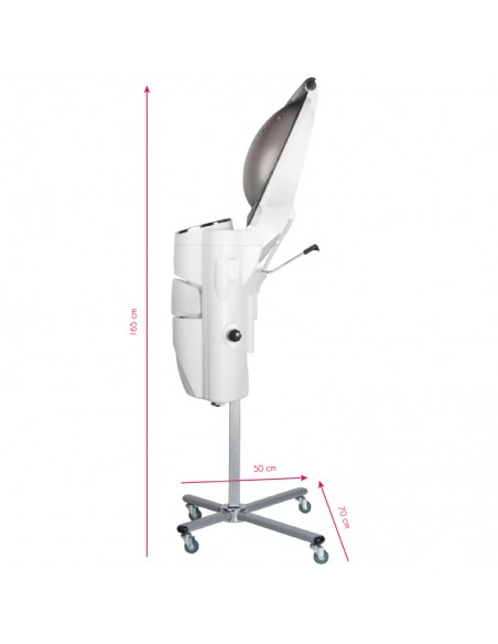 Gabbiano white standing hairdressing sauna with active ozone