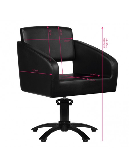 Gabbiano black bergen barber chair