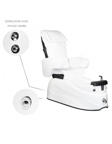 Spa pedicure chair as-122 white with massage function