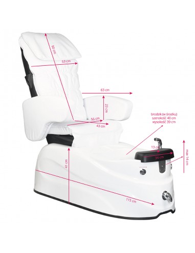Spa pedicure chair as-122 white with massage function