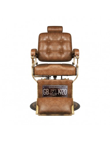 Gabbiano barber chair boss old leather light brown