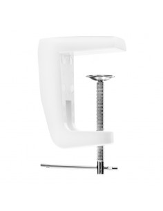 White magnifier lamp table top holder
