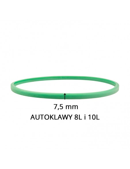 Silicone gasket for autoclaves wax 10l and 12l green 7.5mm