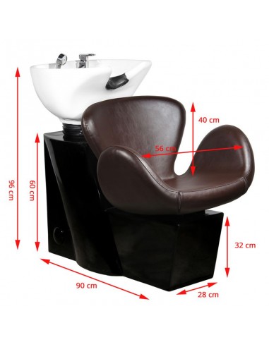 Gabbiano Amsterdam hair wash unit brown