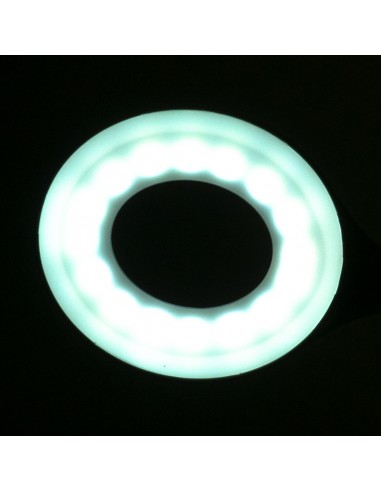 Ring led lamp snake on the desk white