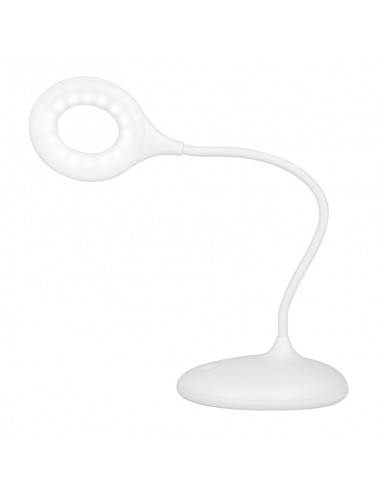 Ring led lamp snake on the desk white