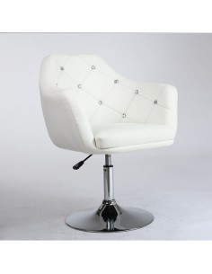 White. Beautiful salon chair. Unique chair for beauty salon, hairdresser and nail salon. Bella Furniture Chair White BFHC830