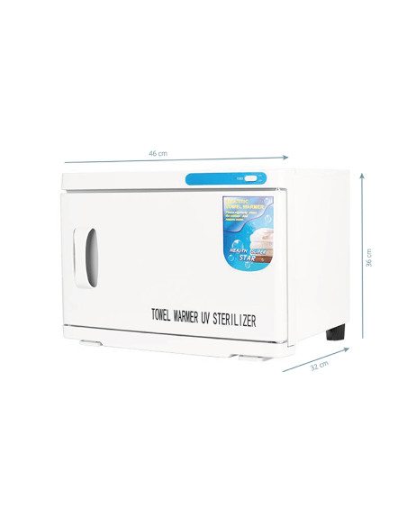 Towel warmer with uv-c 16l sterilizer white