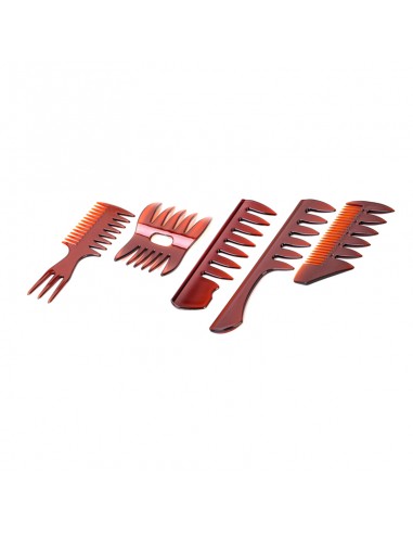 Set of combs wide teeth 5 pcs.