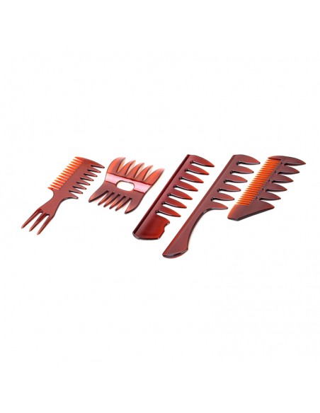 Set of combs wide teeth 5 pcs.