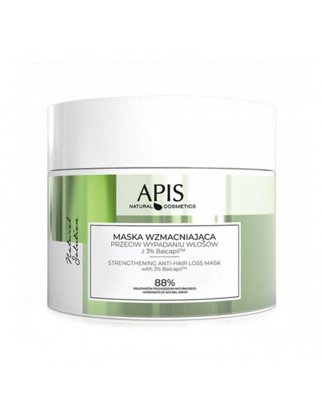 Apis natural solution, strengthening mask against hair loss with 3% baicapil, 200 ml