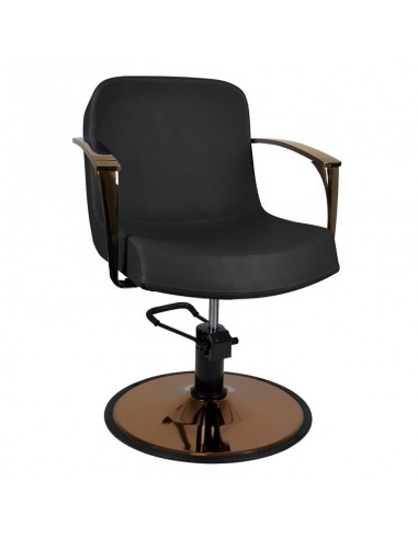 Gabbiano styling armchair, copper, black Bologna