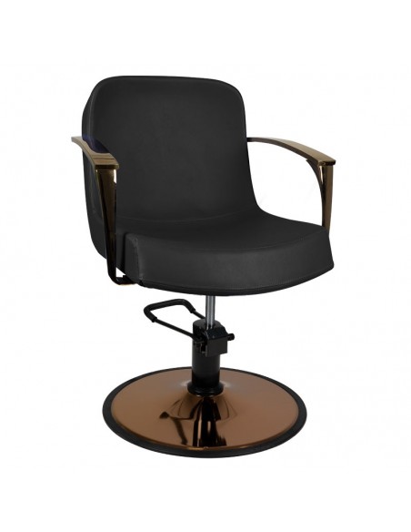 Gabbiano styling armchair, copper, black Bologna