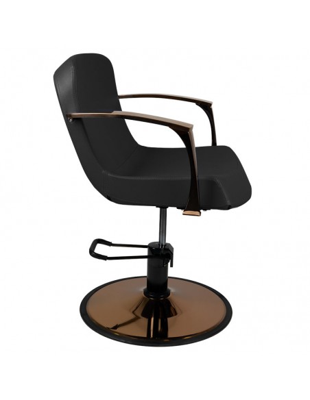 Gabbiano styling armchair, copper, black Bologna