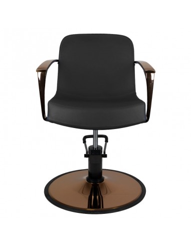 Gabbiano styling armchair, copper, black Bologna