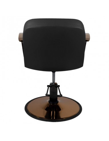 Gabbiano styling armchair, copper, black Bologna