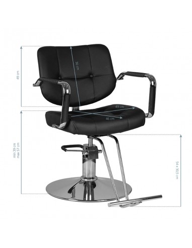Gabbiano hairdressing chair vigo black