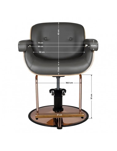 Gabbiano hairdressing chair gray venice