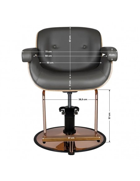 Gabbiano hairdressing chair gray venice