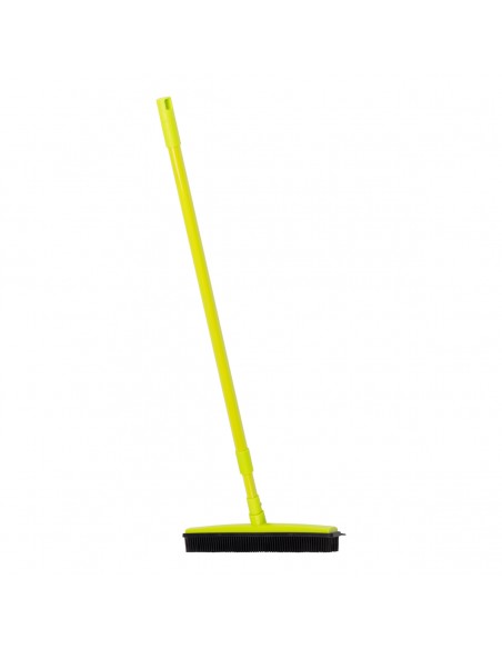 Rubber barber's broom with a telescopic handle