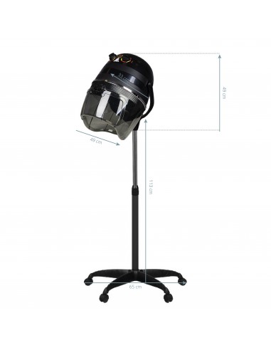 Gabbiano standing dryer 1600 one speed black