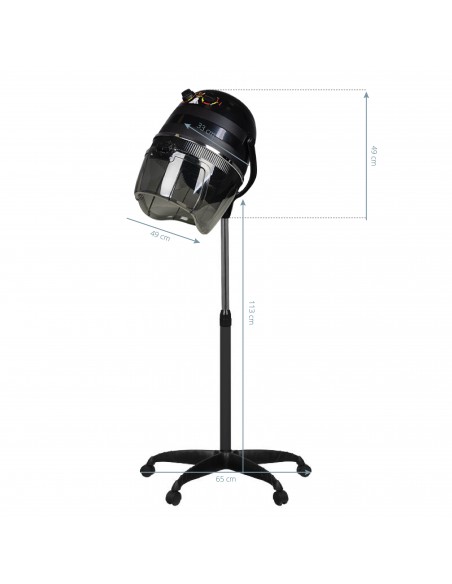 Gabbiano standing dryer 1600 one speed black
