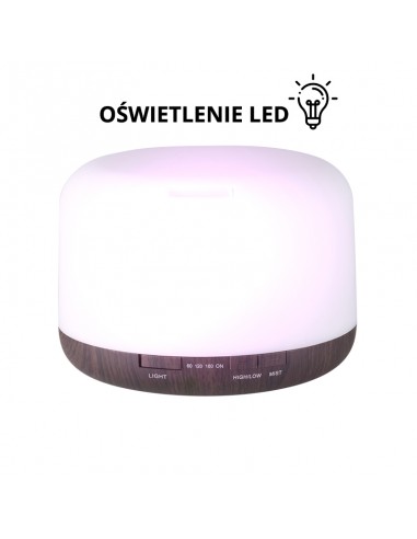 Aroma diffuser air humidifier spa 03 dark wood 500ml + timer