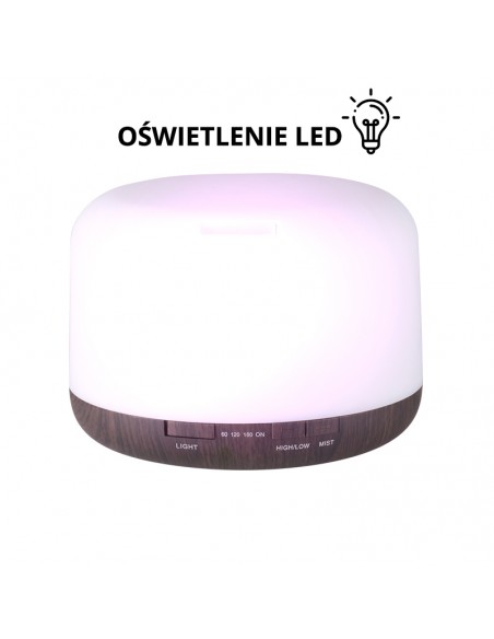 Aroma diffuser air humidifier spa 03 dark wood 500ml + timer