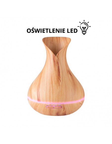 Aroma diffuser spa air humidifier 15 light wood 400ml + timer