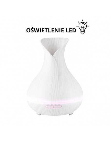 Aroma diffuser air humidifier spa 15 white wood 400ml + timer