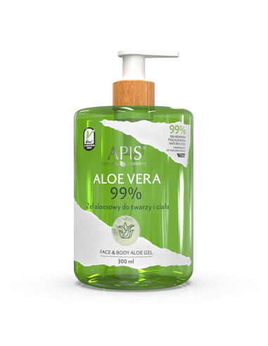 APIS MATURAL ALOE VERA 99% FACE AND BODY ALOE GEL 300 ML