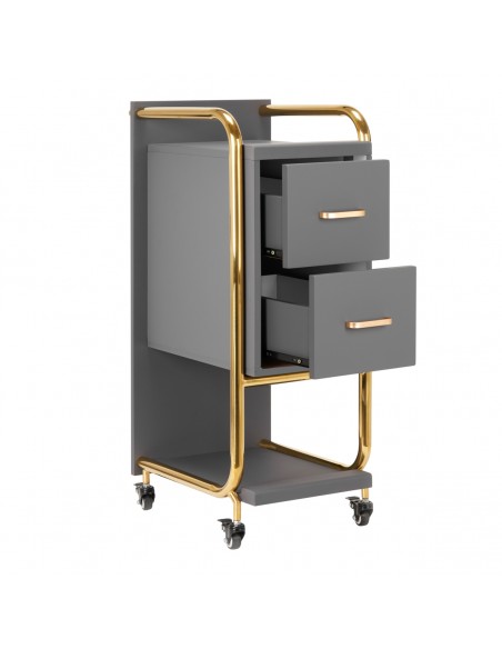 GABBIANO HAIRDRESSER TROLLEY SOLO GOLD GRAY