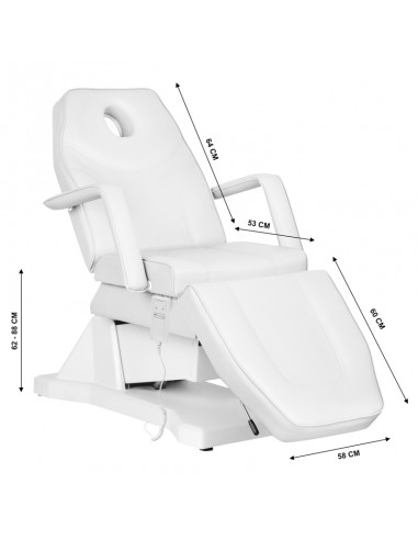 ELECTRIC COSMETIC CHAIR SOFT 1 MOTOR. WHITE
