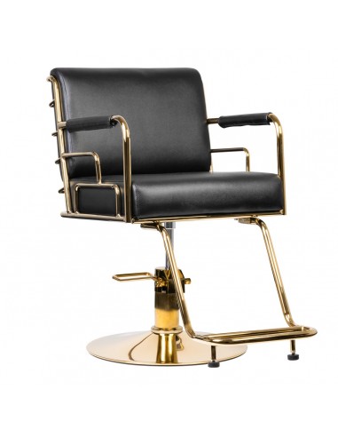 GABBIANO HAIRDRESSING CHAIR PRATO GOLD - BLACK