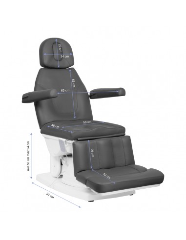 Electro-floor cosmetic chair kate 4 strong. gray