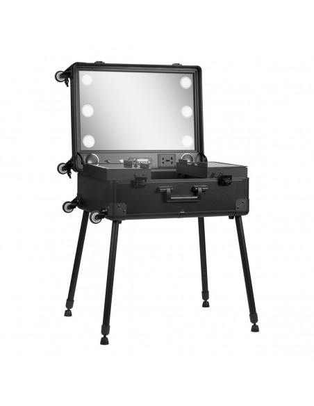 BOX PORTABLE STAND WITH BLACK SPEAKERS