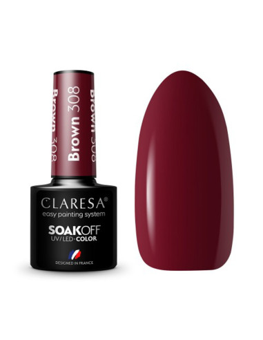 CLARESA Hybrid nail polish BROWN 308 -5g