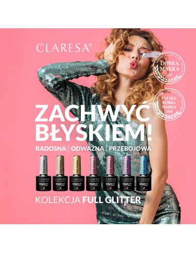 CLARESA Hybrid nail polish FULL GLITTER 2 -5g