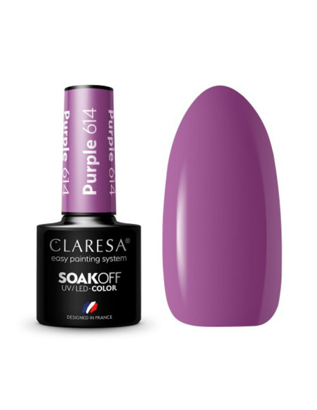 CLARESA Hybrid polish PURPLE 614 -5g