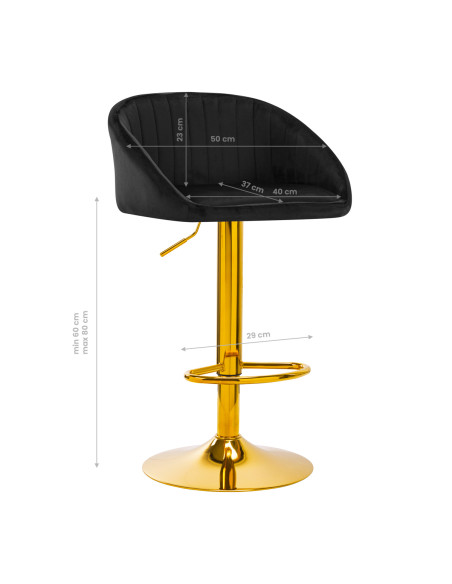 4Rico Bar Hocker QS-B16g velvet black