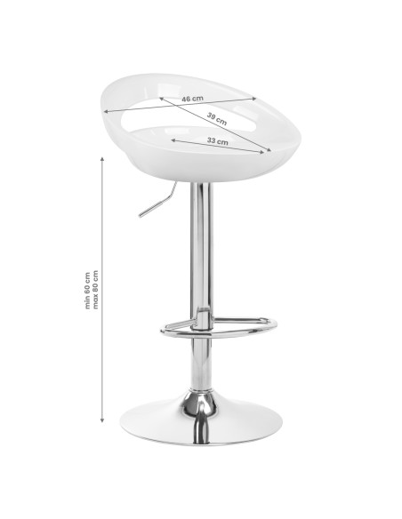 BAR STOOL QS-B01 WHITE