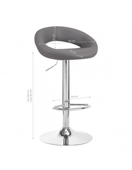 BAR STOOL QS-B10 GRAY 
