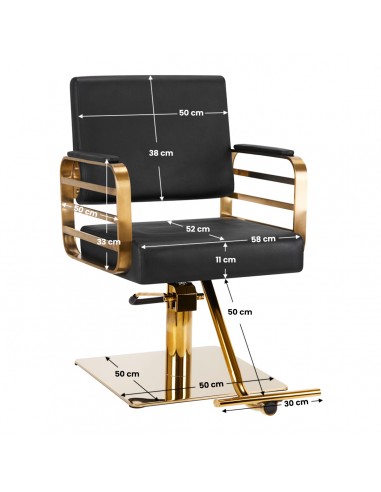 GABBIANO HAIRDRESSING CHAIR AVILA BLACK GOLD