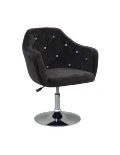 Black velour . Beautiful salon chair. Unique chair for beauty salon, hairdresser and nail salon. Bella Furniture Chair Black Vel