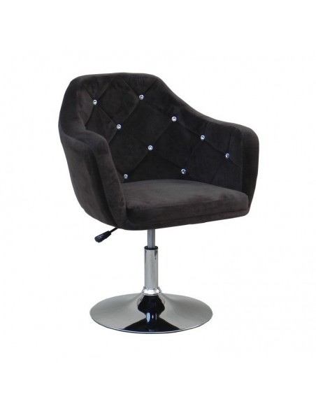 Black velour . Beautiful salon chair. Unique chair for beauty salon, hairdresser and nail salon. Bella Furniture Chair Black Vel